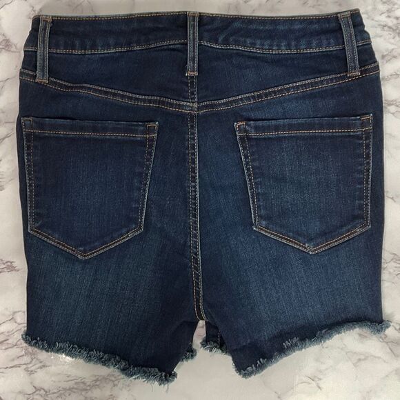 Maison Jules Blue Dark Wash Custom Cutoff Denim Shorts 6 28 in - Picture 3 of 5